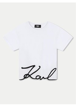 Karl Lagerfeld Kids T-Shirt Z30212 M Biały Regular Fit ze sklepu MODIVO w kategorii T-shirty chłopięce - zdjęcie 181188898