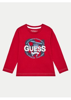 Guess Bluzka N4BI03 I3Z14 Czerwony Regular Fit ze sklepu MODIVO w kategorii T-shirty chłopięce - zdjęcie 181188955