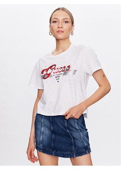 Guess T-Shirt Logo W3GI33 KB3P0 Biały Boxy Fit ze sklepu MODIVO w kategorii Bluzki damskie - zdjęcie 181189025