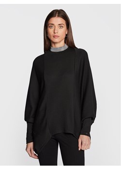 Nissa Bluzka TOP13600 Czarny Oversize ze sklepu MODIVO w kategorii Bluzki damskie - zdjęcie 181189276