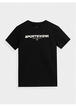 4F T-Shirt 4FJAW23TTSHM0797 Czarny Regular Fit ze sklepu MODIVO w kategorii T-shirty chłopięce - zdjęcie 181189589
