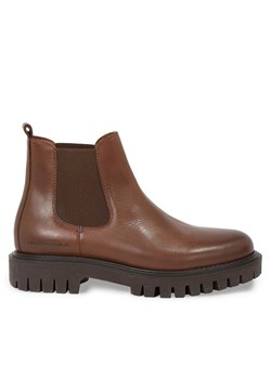 Tommy Hilfiger Sztyblety Premium Casual Chunky Lth Chels FM0FM04755 Brązowy ze sklepu MODIVO w kategorii Buty zimowe męskie - zdjęcie 181189758