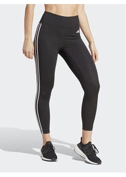 adidas Legginsy Train Essentials 3-Stripes High-Waisted 7/8 Leggings HT5438 Czarny ze sklepu MODIVO w kategorii Spodnie damskie - zdjęcie 181189885