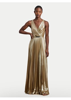 LAUREN RALPH LAUREN Sukienka wieczorowa 253963634001 Złoty Slim Fit ze sklepu MODIVO w kategorii Sukienki - zdjęcie 181189946