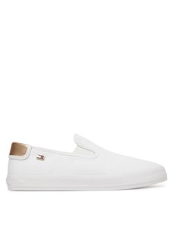 Tommy Hilfiger Tenisówki Vulc Canvas Slip-On Sneaker FW0FW08645 Biały ze sklepu MODIVO w kategorii Trampki damskie - zdjęcie 181190065
