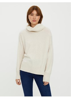 Vero Moda Golf 10231324 Beżowy Regular Fit ze sklepu MODIVO w kategorii Swetry damskie - zdjęcie 181190087