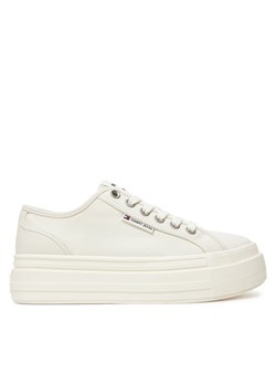 Tommy Jeans Sneakersy Tjw Foxing Flatform Lc EN0EN02736 Biały ze sklepu MODIVO w kategorii Buty sportowe damskie - zdjęcie 181190646