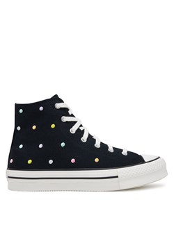 Converse Trampki Chuck Taylor All Star Lift Polka Dots Platform A12608C Czarny ze sklepu MODIVO w kategorii Trampki damskie - zdjęcie 181190776