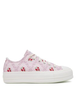 Converse Trampki Chuck Taylor All Star Lift Platform Rose Cross Stitch A13660C Różowy ze sklepu MODIVO w kategorii Trampki damskie - zdjęcie 181190805