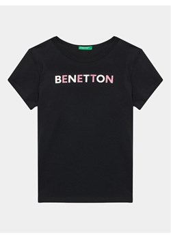 United Colors Of Benetton T-Shirt 3I1XC10D1 Czarny Regular Fit ze sklepu MODIVO w kategorii T-shirty chłopięce - zdjęcie 181191028