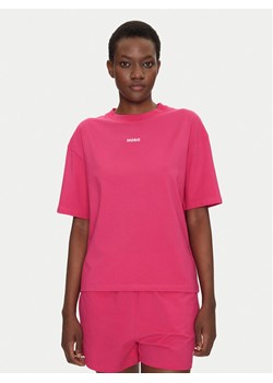 HUGO T-Shirt 50490593 Różowy Relaxed Fit ze sklepu MODIVO w kategorii Bluzki damskie - zdjęcie 181191147