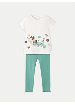Mayoral Komplet t-shirt i legginsy 3706 Zielony Regular Fit ze sklepu MODIVO w kategorii Komplety dziewczęce - zdjęcie 181191185