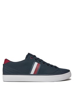 Tommy Hilfiger Sneakersy Th Hi Vulc Low Stripes Mesh FM0FM04946 Niebieski ze sklepu MODIVO w kategorii Trampki męskie - zdjęcie 181191288