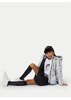 Karl Lagerfeld Kids Kurtka zimowa Z30233 S Srebrny Regular Fit ze sklepu MODIVO w kategorii Kurtki dziewczęce - zdjęcie 181191358