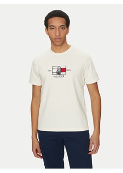 Tommy Hilfiger T-Shirt Sailing MW0MW38628 Écru Regular Fit ze sklepu MODIVO w kategorii T-shirty męskie - zdjęcie 181191479