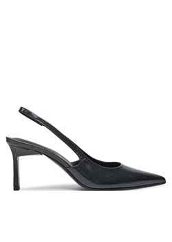 Calvin Klein Sandały Heel Slingback Pump 70 Saff Lth HW0HW02068 Czarny ze sklepu MODIVO w kategorii Sandały damskie - zdjęcie 181191579