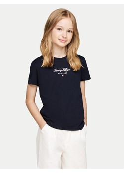 Tommy Hilfiger T-Shirt Foil KG0KG08178 M Granatowy Regular Fit ze sklepu MODIVO w kategorii Bluzki dziewczęce - zdjęcie 181191777