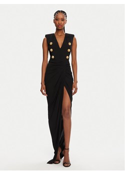 Balmain Sukienka wieczorowa DF0RP575JE50 Czarny Regular Fit ze sklepu MODIVO w kategorii Sukienki - zdjęcie 181192106
