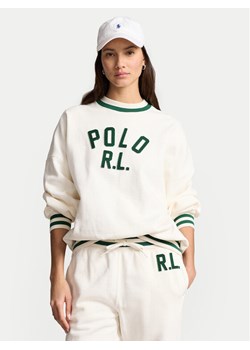 Polo Ralph Lauren Bluza 211941211001 Écru Relaxed Fit ze sklepu MODIVO w kategorii Bluzy damskie - zdjęcie 181192547