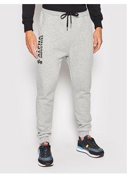 Alpha Industries Spodnie dresowe Basic 116368 Szary Regular Fit ze sklepu MODIVO w kategorii Spodnie męskie - zdjęcie 181192549