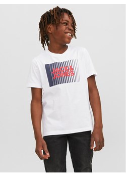 Jack&Jones Junior T-Shirt 12237411 Biały Regular Fit ze sklepu MODIVO w kategorii T-shirty chłopięce - zdjęcie 181192575