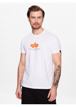 Alpha Industries T-Shirt Basic T Rubber 100501RB Biały Regular Fit ze sklepu MODIVO w kategorii T-shirty męskie - zdjęcie 181192637