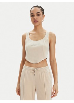Juicy Couture Top Camina JCWCT23305 Beżowy Slim Fit - id: 0000303896577 - marki Juicy Couture - 181192876 Juicy Couture Top Camina JCWCT23305 Beżowy Slim Fit ze sklepu MODIVO w kategorii Bluzki damskie - zdjęcie 181192876