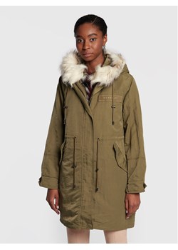 Guess Parka Lena W2BL32 WEWG0 Zielony Regular Fit ze sklepu MODIVO w kategorii Parki damskie - zdjęcie 181192975