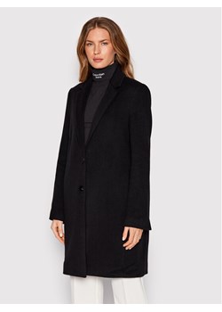 Calvin Klein Płaszcz wełniany K20K204155 Czarny Regular Fit ze sklepu MODIVO w kategorii Płaszcze damskie - zdjęcie 181193097