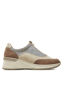 Rieker Sneakersy N4357-60 Beżowy ze sklepu MODIVO w kategorii Buty sportowe damskie - zdjęcie 181193319
