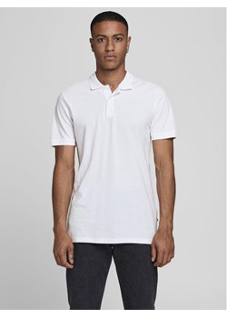 Jack&Jones Polo Basic 12136516 Biały Slim Fit ze sklepu MODIVO w kategorii T-shirty męskie - zdjęcie 181193546