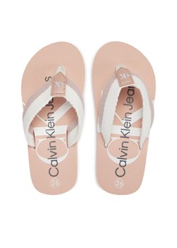 Calvin Klein Jeans Japonki V3A8-80843-0058 M Różowy ze sklepu MODIVO w kategorii Klapki dziecięce - zdjęcie 181193547
