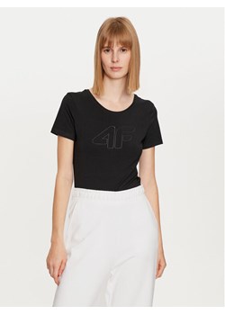 4F T-Shirt 4FWMM00TTSHF1846 Czarny Slim Fit ze sklepu MODIVO w kategorii Bluzki damskie - zdjęcie 181193558