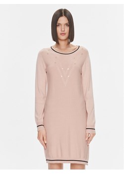 Liu Jo Sport Sukienka dzianinowa TF3128 MS49I Różowy Regular Fit ze sklepu MODIVO w kategorii Sukienki - zdjęcie 181193767