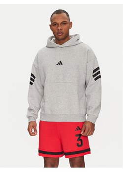 adidas Bluza Future Icons 3-Stripes JD4847 Szary Regular Fit ze sklepu MODIVO w kategorii Bluzy męskie - zdjęcie 181193816