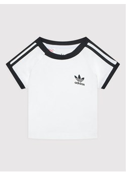 adidas T-Shirt 3-Stripes DV2824 Biały Regular Fit ze sklepu MODIVO w kategorii Koszulki niemowlęce - zdjęcie 181193899
