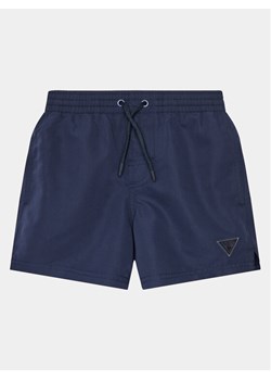 Guess Szorty sportowe L4GZ06 WG282 Granatowy Regular Fit ze sklepu MODIVO w kategorii Spodenki chłopięce - zdjęcie 181193929