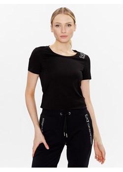 EA7 Emporio Armani T-Shirt 8NTT50 TJFKZ 0200 Czarny Regular Fit ze sklepu MODIVO w kategorii Bluzki damskie - zdjęcie 181194067