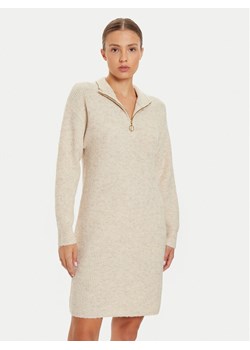 ONLY Sukienka dzianinowa Tokyo 15335831 Beżowy Relaxed Fit ze sklepu MODIVO w kategorii Sukienki - zdjęcie 181194547