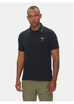 Aeronautica Militare Polo 251PO1308P82 Granatowy Regular Fit ze sklepu MODIVO w kategorii T-shirty męskie - zdjęcie 181194629