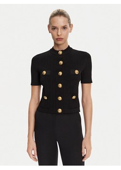 Balmain Kardigan DF1KL023KB07 Czarny Regular Fit ze sklepu MODIVO w kategorii Swetry damskie - zdjęcie 181194998