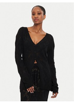TWINSET Kardigan 242TP3450 Czarny Regular Fit ze sklepu MODIVO w kategorii Swetry damskie - zdjęcie 181195468