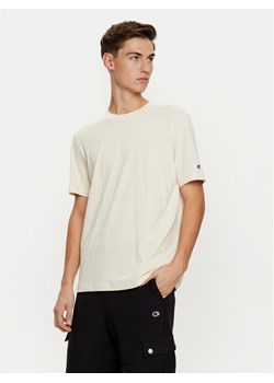 Champion T-Shirt 220713 Beżowy Regular Fit ze sklepu MODIVO w kategorii T-shirty męskie - zdjęcie 181195515