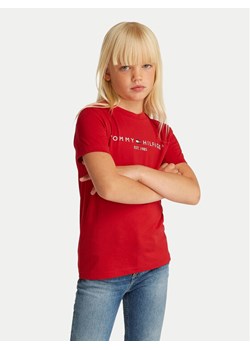 Tommy Hilfiger T-Shirt Essential KS0KS00397 S Czerwony Regular Fit ze sklepu MODIVO w kategorii T-shirty chłopięce - zdjęcie 181195799