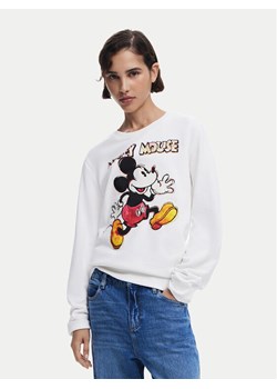 Desigual Bluza Avery Mickey 25SWSK45 Écru Regular Fit ze sklepu MODIVO w kategorii Bluzy damskie - zdjęcie 181195887