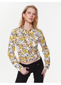 Versace Jeans Couture Kurtka jeansowa 74HAS453 Biały Regular Fit ze sklepu MODIVO w kategorii Kurtki damskie - zdjęcie 181196237