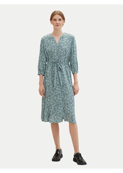 Tom Tailor Sukienka koszulowa 1041205 Zielony Regular Fit ze sklepu MODIVO w kategorii Sukienki - zdjęcie 181196487