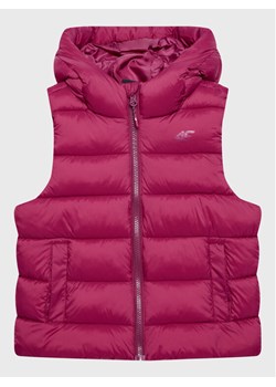 4F Kamizelka HJZ22-JKUDP002 Różowy Regular Fit ze sklepu MODIVO w kategorii Kamizelki dziewczęce - zdjęcie 181196695