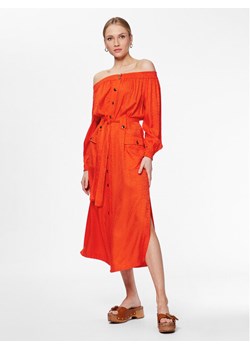 TWINSET Sukienka letnia 231TT2141 Pomarańczowy Regular Fit ze sklepu MODIVO w kategorii Sukienki - zdjęcie 181196809