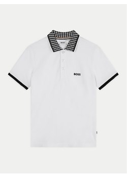 Boss Polo J51177 S Biały Slim Fit ze sklepu MODIVO w kategorii T-shirty chłopięce - zdjęcie 181196845